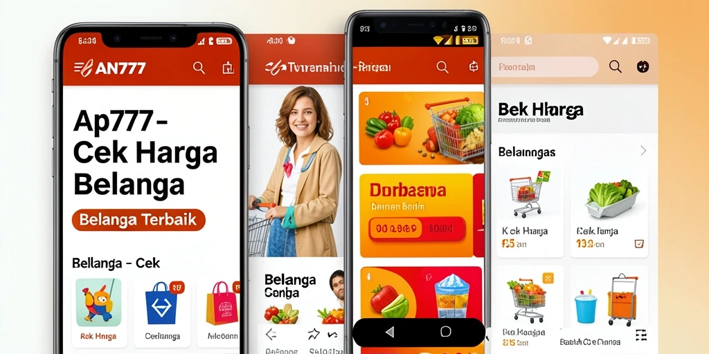 Antarmuka AN777 yang intuitif untuk cek harga produk.