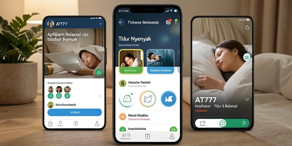 Tampilan antarmuka AT777 untuk relaksasi dan tidur.
