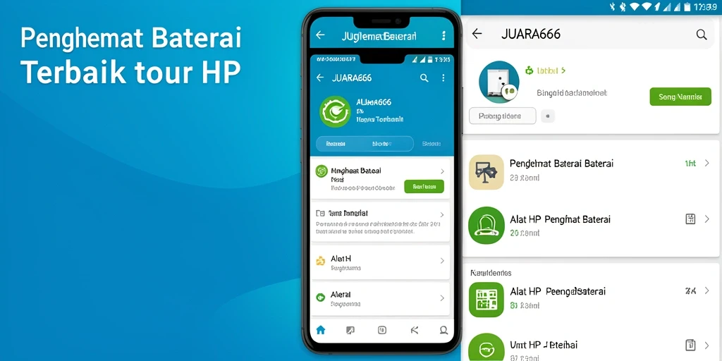 Tampilan antarmuka JUARA666 menampilkan fitur penghemat baterai yang menarik.