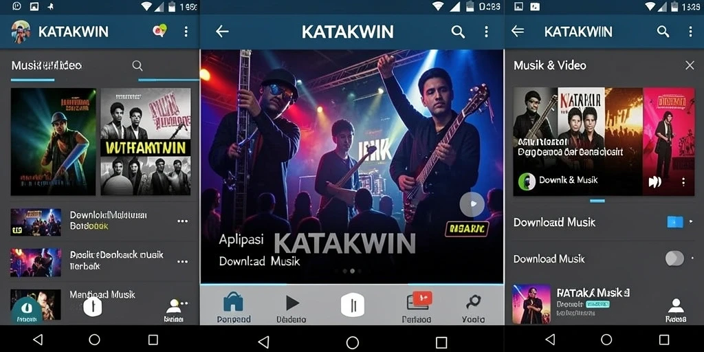 Antarmuka KATAKWIN yang menarik untuk Download Musik.