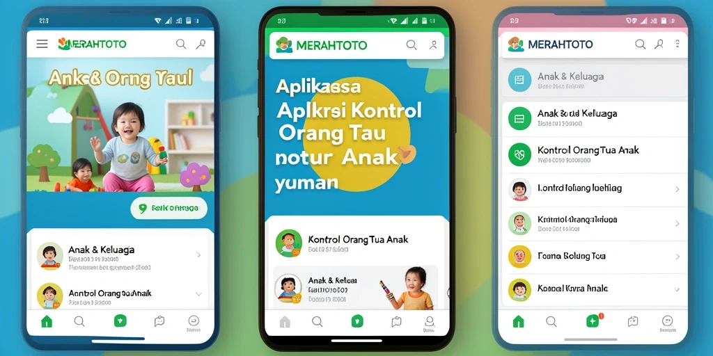 Antarmuka pengguna MERAHTOTO yang intuitif dan ramah anak.