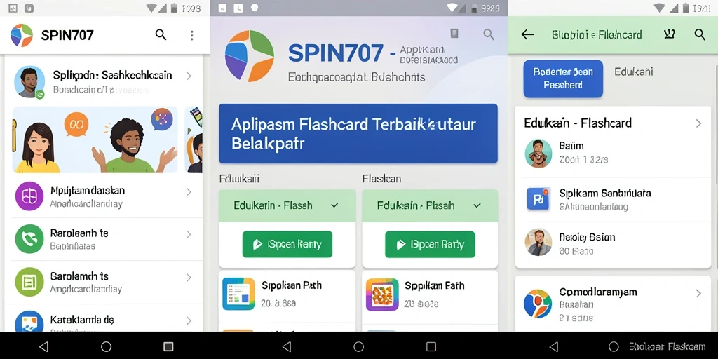 Antarmuka aplikasi SPIN707 yang interaktif dan menarik untuk belajar.